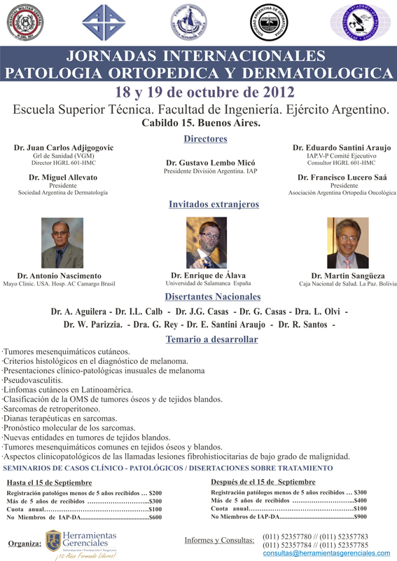 Jornadas Internacionales de Patología Ortopedia y Dermatología 2012