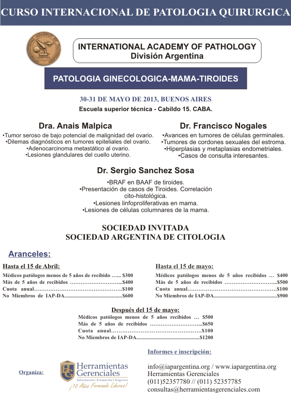 Jornadas de patología quirúrgica 2013
